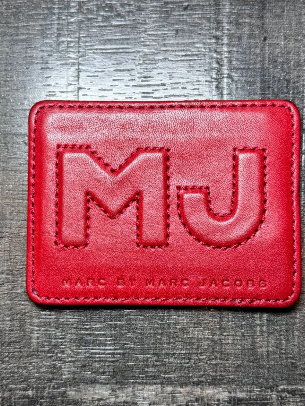 Red Marc By Marc Jacobs Leather Card Holder - 4 Slots